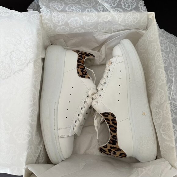 Alexander McQueen Oversized Leopard Print Back Sneakers Size 36 - Picture 13 of 13